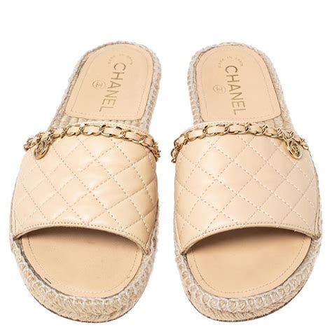 espadrille slides chanel|shop chanel espadrilles online.